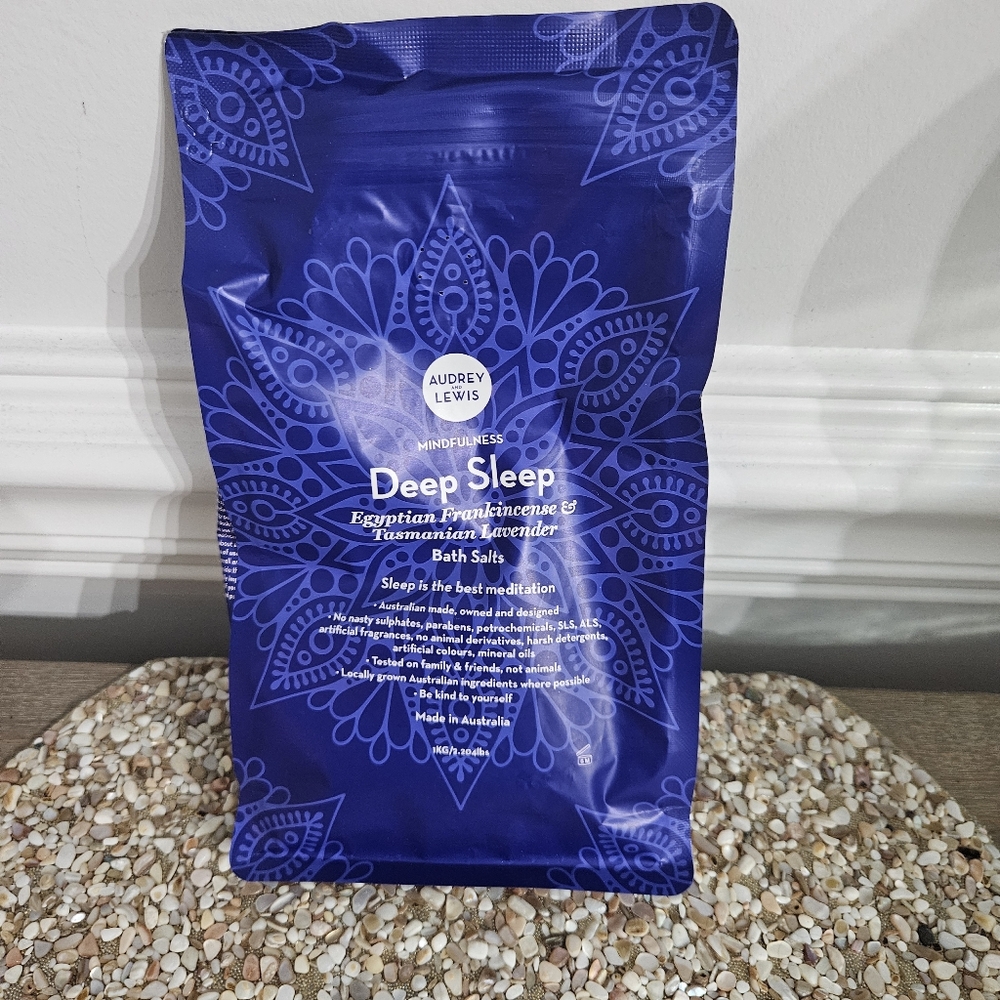 Audrey&Lewis~DEEP SLEEP~EGYPTIAN FRANKINCENSE & LAVENDER Bath Salts 2.204 lbs